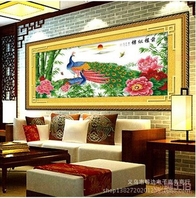 【新款品牌精準(zhǔn)印花布客廳喜慶十字繡前程似錦孔雀版廠家熱門款批發(fā)2486】義烏市等邊電子商務(wù)商行 - 產(chǎn)品庫(kù)