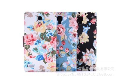 新款紅米NOTE花布皮套 三角支架與插卡功能兼具的手機(jī)保護(hù)殼