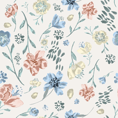 矢量手繪水彩花卉圖案素材在花布設(shè)計(jì)中的應(yīng)用